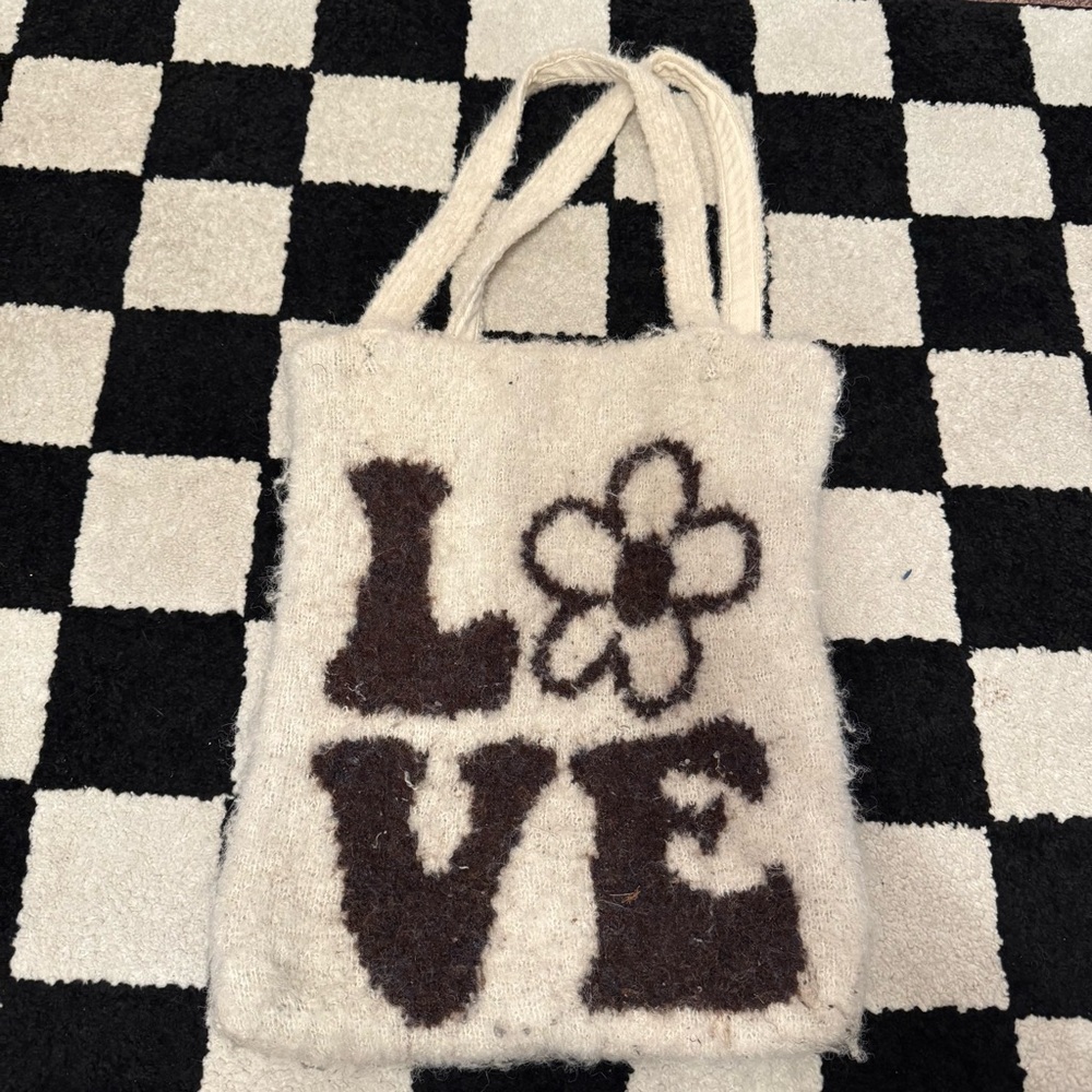 Free People “Love” Fuzzy Carry On Tote Bag